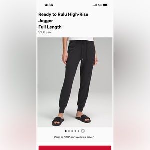 Lululemon Ready to Rulu Jogger 🍋